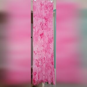 Rolla Costa Pink Maxi Dress Strapless